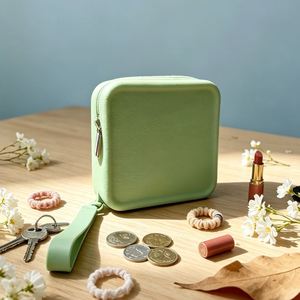 High Quality Portable Waterproof Silicone Cosmetic Bag Key Storage Zipper Wallet <b>Small</b> Square Coin <b>Purse</b> - Product Image 1