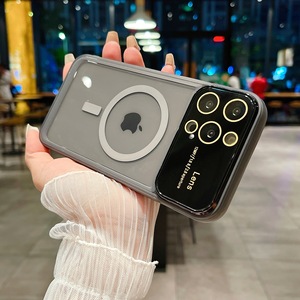 Film de <span class=keywords><strong>protection</strong></span> d'objectif de caméra électroplaqué grande fenêtre Transparent magnétique sans fil chargeur étui <span class=keywords><strong>Protection</strong></span> pour <span class=keywords><strong>iphone</strong></span> 15 14 - Product Image 5