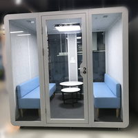 Cabine de bureau portable insonorisée et isolée pour l'extérieur, cabine téléphonique, salle de réunion mobile multi-personnes, pod de bureau