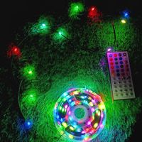 RGB Smart Farbwechselnde Fernbedienbare Lichterkette Grünes Kabel Mehrfarbige LED-Beleuchtung Weihnachtsbaum-Dekoration