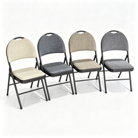 Chaise pliante portable pas chère pour banquets, chaises de restaurant d'extérieur, chaise pliable à cadre métallique pour mariage