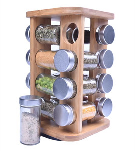 Rotating Bamboo Spice Rack New Deign Natural Bamboo Spice Holder Rack Kitchen Accessaries