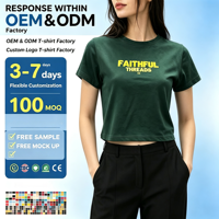 T-shirts pour femmes en jersey respirant à col rond, 100% coton vert uni, imprimé par transfert thermique, 180 grammes, style streetwear