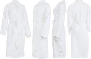 Venta al por mayor de Hotel de lujo Albornoz blanco Algodón Spa Hotel Albornoz Mujeres Bata del hogar - Product Image 4
