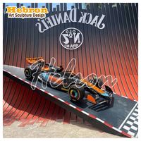 Personalización Adecuada para Decoración de Paredes, Letrero con Logotipo de Coche de Carreras F1 Hecho a Mano con Fibra de Vidrio, Escultura de Resina
