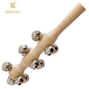 Chuyên Nghiệp Orff Bộ Gõ Cụ Tay Cầm Bằng Gỗ 13 Chuông Rattle Stick Jingle Chuông Shaker Cho Trẻ Em Âm Nhạc Giáo Dục - Product Image 3