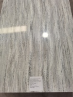 Plaques de pierre artificielle de marque China Koris, 3660*760*12mm, motif travertin, plaque de surface solide en acrylique pour comptoir d'accueil