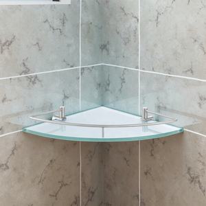Estantes de vidrio de esquina de Hotel de alta calidad, artículos sanitarios prácticos, artículos de tocador de baño de pared triangular, estante de almacenamiento de acero inoxidable - Product Image 5
