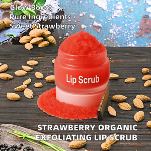 Exfoliante Labial Vegano Orgánico de Fresa Natural de Alta Calidad al por Mayor, Iluminador, Personalizado, Rosa, Exfoliante, Fabricante de Marca Privada - Product Image 2