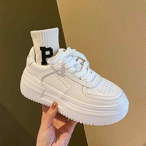 <span class=keywords><strong>Sneakers</strong></span> Chunky Bianche da <span class=keywords><strong>Donna</strong></span> in Offerta con Suola Spessa Mocassini Casual per Camminata Quotidiana Design Sportivo e Versatile - Product Image 6