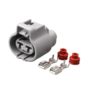 ปลั๊กอัตโนมัติ 2 พิน ชุดสายไฟอิเล็กทรอนิกส์ พัดลม ซ็อกเก็ตกันน้ำ 176146-6 ขั้วต่อสายไฟรถยนต์ - Product Image 2