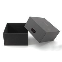 Boîte cadeau en carton rigide noir mat écologique avec logo personnalisé, impression UV sélective, pour bijoux, montres et cosmétiques – Meilleures ventes
