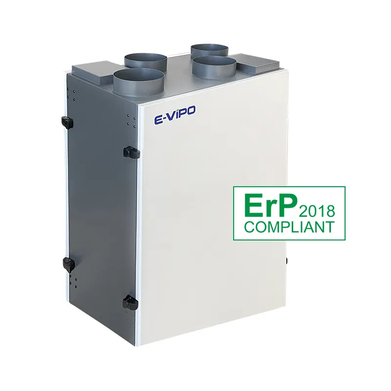 E-VIPO Energy Saving EC Motor Wall Heat Recovery Ventilator High Efficiency Air Recuperator Heat Recovery Ventilation Unit