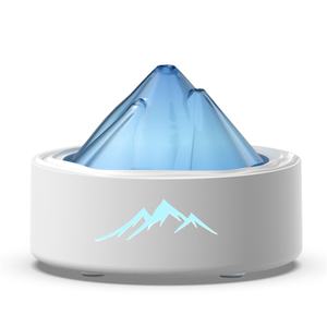 Nouveau diffuseur d'arômes électrique à flamme 100 ml, design méduse et volcan en plastique, sans eau, pour usage hôtelier avec lumière LED, Type-C - Product Image 1