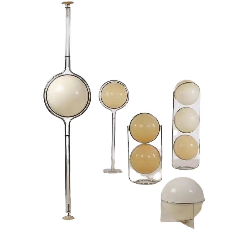 Modern Round Single-head Floor Lamp 120CM High E27 Warm LED Iron Acrylic Yellow Shade for Living Room Bedroom Hotel