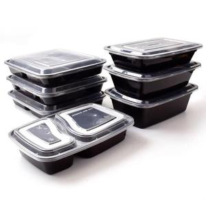 Recipientes de Plástico PP de Grado Alimenticio para Preparación de Comidas, Reutilizables, con Compartimentos, Negros, para el Hogar y la Cocina, al por Mayor - Product Image 4