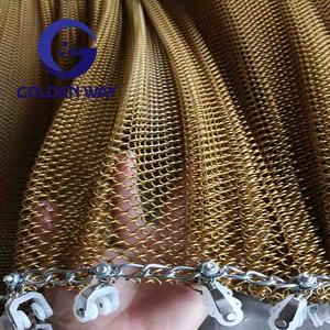 2025 Offre Spéciale décoration moderne cuivre métal mess rideaux décoratif métal tissu pour rideau pour rideaux - Product Image 6