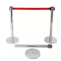 Barrière de circulation rétractable en acier inoxydable, barrière de sécurité portable pour la gestion des foules