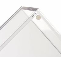 Boîte en acrylique de forme personnalisée en plexiglas acrylique transparent avec couvercle rabattable pour présentoirs
