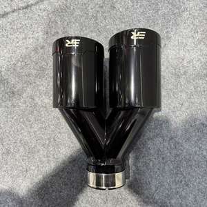 Alta calidad Universal Dual Real fibra de carbono quemado Azul acero inoxidable espejo pulido 1,5mm Punta de <span class=keywords><strong>escape</strong></span> accesorios de coche tubo - Product Image 5