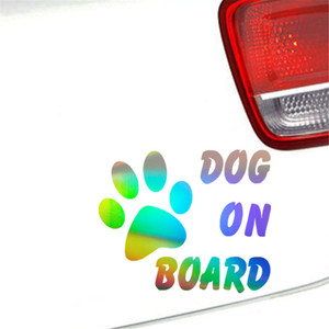 <strong>DOG</strong> <strong>ON</strong> <strong>BOARD</strong> Footprint Safety Sign <strong>Car</strong> Warning Decal Window Vinyl <strong>Stickers</strong> Gift Die Cut Decals Latop window Glass Gift Bumper - Product Image 3