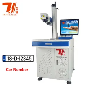 Auto Nummer Id Licentie Metalen Plaat Fiber Laser Markering Machine