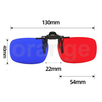 Stereo Rot Blau Brille Kino 3D Brille für Film Computer TV Spezielle 3D-Brille Clip auf Sonnenbrille