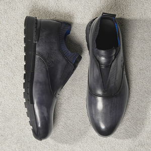 Nuove Scarpe Sportive da Passeggio per <span class=keywords><strong>Uomo</strong></span>, Sneakers in Vera Pelle Leggere, Scarpe Casual Slip-on, Sneakers da <span class=keywords><strong>Uomo</strong></span> - Product Image 1
