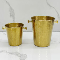 Luxe Or 3L 5L Bar Seau À Glace Champagne Refroidisseur En Acier Inoxydable Bière Refroidisseur Bac À Glaçons Bac À Boissons pour Pique-Nique De Fête