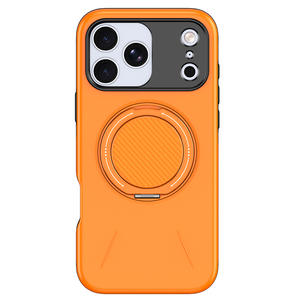 Nouvelle <span class=keywords><strong>coque</strong></span> de téléphone métallique transfrontalière compatible avec le 17 <span class=keywords><strong>Pro</strong></span> Max, antichoc, magnétique, support rotatif à 360°, amortissement invisible - Product Image 1