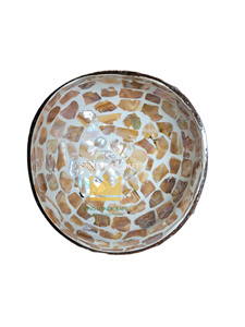 Handcrafted Vietnamese <b>Coconut</b> <b>Shell</b> Bowl Colored Bowl with Mother of Peal Inlay at Cheap Price - Product Image 5
