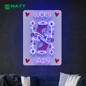 Enseigne lumineuse LED en acrylique pour <span class=keywords><strong>poker</strong></span>, enseigne néon personnalisée avec impression UV, pour salle <span class=keywords><strong>de</strong></span> <span class=keywords><strong>jeux</strong></span>, salle <span class=keywords><strong>de</strong></span> <span class=keywords><strong>poker</strong></span>, bar, décoration murale - Product Image 4