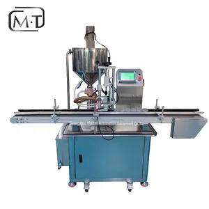 Cinta transportadora Dosificación única Automática Bálsamo caliente Llenado Vela Cera Vaselina Máquina de llenado con calentamiento constante