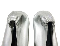 2023 gros Ballet pliable ballerines pliables plier jetable ballerine chaussures de danse pour femmes salle de bal noir Pu chaussures