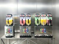 Machines à slush commerciales Shanyou 12LX2 à 2 réservoirs, 800W, pour boissons glacées, personnalisables pour les fêtes en extérieur