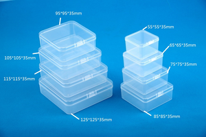 Clear Polypropylene <strong>Mini</strong> <strong>Storage</strong> <strong>Box</strong> With Hinged Lid &amp; Snap Closure Clear Plastic Organizer <strong>Storage</strong> <strong>Box</strong> - Product Image 5