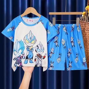 Pigiama Termico per Bambine Taglie Forti, Maniche Corte in Poliestere, Set Estivo con Motivi Sirena e <span class=keywords><strong>Unicorno</strong></span>, 1-7 Anni - Product Image 2