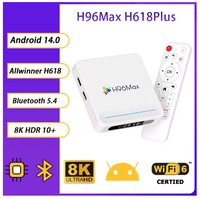 H96MAX H618PLUS Smart TV Box 4GB 32G 8K 5G Wifi Dual BT5.4 100M Reproductor Multimedia de Video Allwinner H618 Android 14.0 Set Top Box