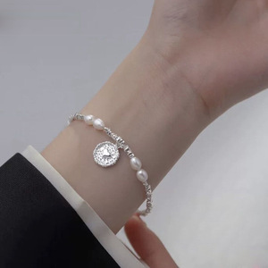 สร้อยคอหัวใจมุกสีเงิน S925 เงินสเตอร์ลิง สร้อยคอคลาวิเคิล เครื่องประดับสำหรับผู้หญิงสวมใส่ทุกวัน - Product Image 4