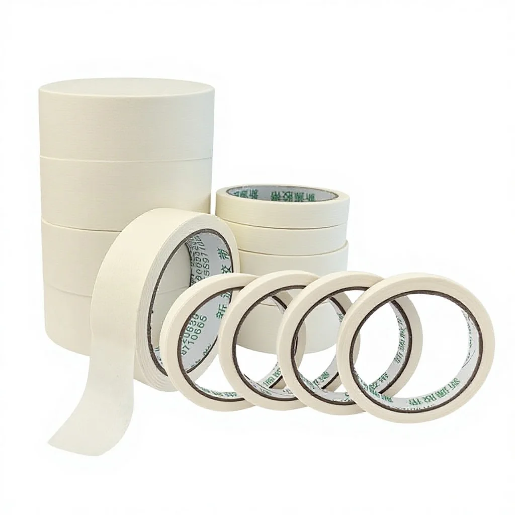 Rubber Adhesive Masking Tape Wholesale in Carton Strong Adhesion Textured Paper Easy Tear Leaves No Residue for Decoration Art