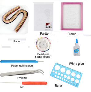 9pcs Paper Quiling <strong>Kit</strong> Beginner's <strong>Quilling</strong> Set DIY Paper Craft <strong>Kit</strong> with Photo Frame for Quill Art,Home Decoration - Product Image 3