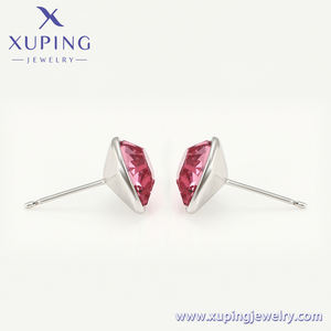 Ювелирные изделия xuping A00627049, модные корейские Романтические элегантные серьги в форме сердца с розовыми кристаллами на День святого Валентина - Product Image 4