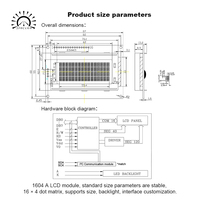 Módulo de Pantalla LCD 1604A 16x4, Matriz de Puntos 5x7, STN Verde, para Placa Controladora de Impresora 3D, Pantalla LCD Industrial, Compra al por Mayor