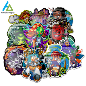 Cierre de cremallera con forma especial personalizado 3,5 7 14 28 G Bolsas de plástico Mylar troqueladas sellables a prueba de niños Goma de mascar a prueba de olores - Product Image 5