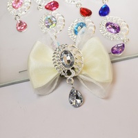 Nuevos accesorios DIY, hebilla de diamante decorativa, colgante de gota de agua dorada, placa de flor, broche, placa, tapas de cuentas de cristal, accesorios para el cabello