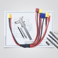 Kabel Adaptor Multi-Konektor XT60 Male ke 4-in-1, Kabel Splitter XT60/XT30/EC3/JST/T Plug Female untuk Pengisian Baterai Lipo RC