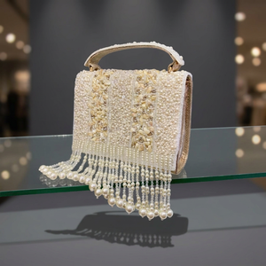 Cartera de Mano de Cuero Genuino para Mujer, Duradera, Impermeable, con Cierre de Cremallera, Gran Capacidad, Moda Tradicional para Bodas, Uso Casual - Product Image 1