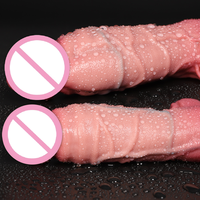 Manchon anal ultra réaliste à texture douce double couche, jouet intime unisexe pour adultes, avec brosse de nettoyage
