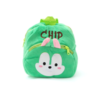 Sac à dos en peluche personnalisé pour enfants, motif animaux mignons (singe, lapin), sac d'école doux et moelleux, 3 couleurs