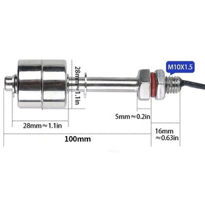 100 millimetri <span class=keywords><strong>Mini</strong></span> Liquido Sensore Livello Acqua In Acciaio Inossidabile Interruttore Galleggiante - Product Image 2